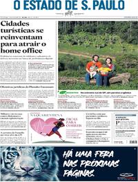 Capa do jornal Estadão 30/05/2021