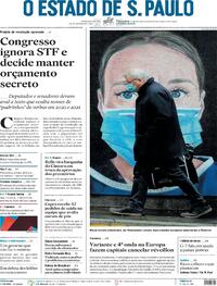 Capa do jornal Estadão 30/11/2021