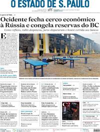 Capa do jornal Estadão 01/03/2022