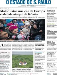 Capa do jornal Estadão 04/03/2022