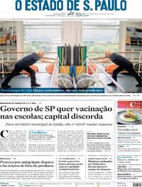 Capa do jornal Estadão 05/01/2022