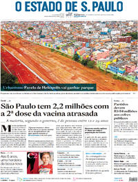 Capa do jornal Estadão 07/02/2022