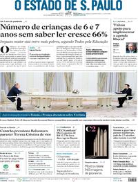 Capa do jornal Estadão 08/02/2022