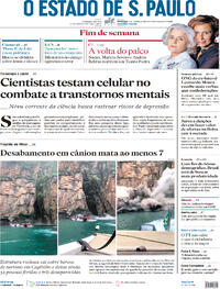 Capa do jornal Estadão 09/01/2022