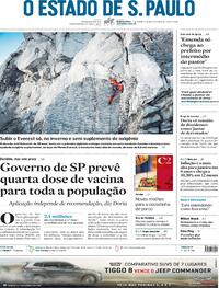 Capa do jornal Estadão 10/02/2022