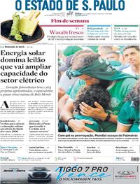 Capa do jornal Estadão 13/02/2022