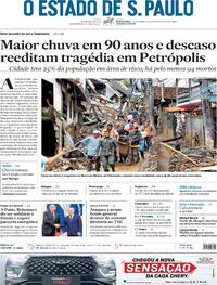 Capa do jornal Estadão 17/02/2022