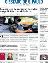 Capa do jornal Estadão 21/02/2022