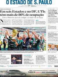 Capa do jornal Estadão 26/01/2022