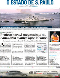 Capa do jornal Estadão 27/01/2022
