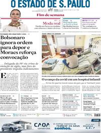 Capa do jornal Estadão 29/01/2022