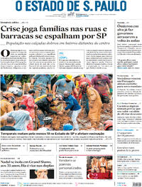 Capa do jornal Estadão 31/01/2022