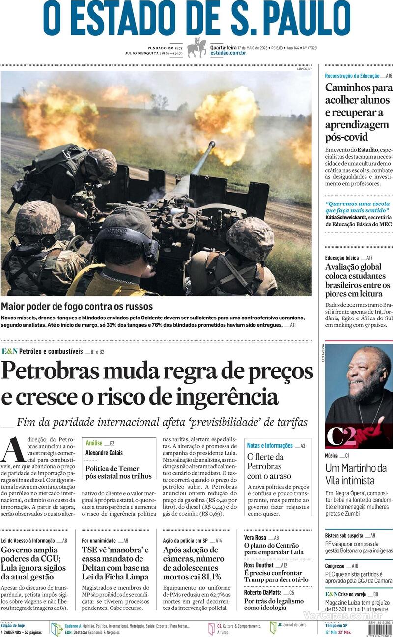 Capa Estadão Quarta15 De Março De 2023 8008