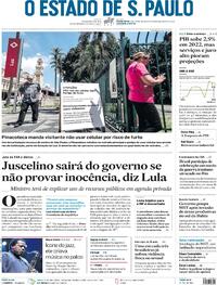 Capa do jornal Estadão 03/03/2023