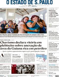Capa do jornal Estadão 04/12/2023