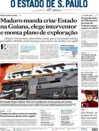 Capa do jornal Estadão 06/12/2023