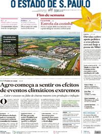 Capa do jornal Estadão 10/12/2023