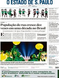 Capa do jornal Estadão 12/12/2023