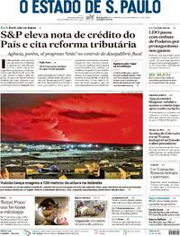 Capa do jornal Estadão 20/12/2023