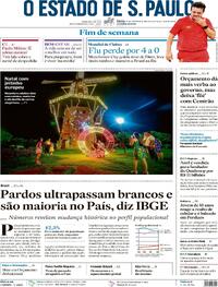 Capa do jornal Estadão 23/12/2023