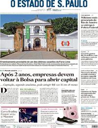Capa do jornal Estadão 26/12/2023