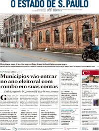 Capa do jornal Estadão 27/12/2023