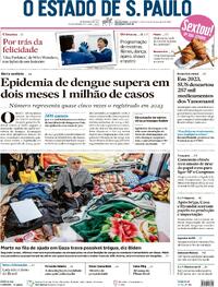 Capa do jornal Estadão 01/03/2024