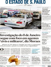 Capa do jornal Estadão 04/01/2024