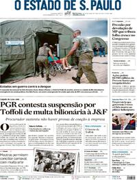 Capa do jornal Estadão 07/02/2024