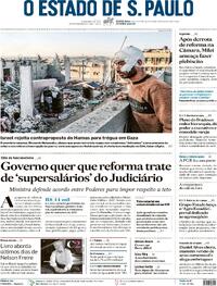 Capa do jornal Estadão 08/02/2024