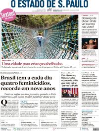 Capa do jornal Estadão 08/03/2024