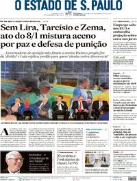 Capa do jornal Estadão 09/01/2024