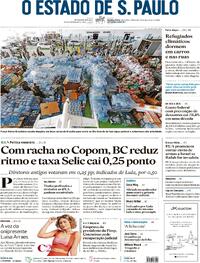 Capa do jornal Estadão 09/05/2024