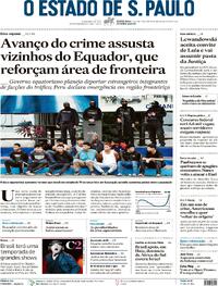 Capa do jornal Estadão 11/01/2024