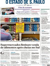 Capa do jornal Estadão 11/05/2024