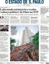 Capa do jornal Estadão 12/01/2024