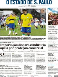 Capa do jornal Estadão 12/02/2024
