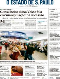 Capa do jornal Estadão 13/03/2024