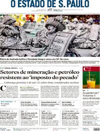 Capa do jornal Estadão 14/02/2024