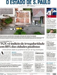 Capa do jornal Estadão 16/01/2024