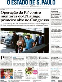 Capa do jornal Estadão 19/01/2024
