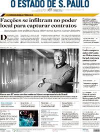 Capa do jornal Estadão 19/02/2024