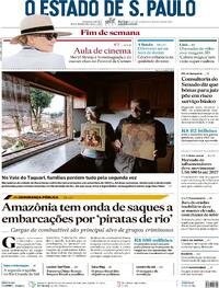 Capa do jornal Estadão 19/05/2024