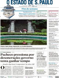 Capa do jornal Estadão 20/01/2024
