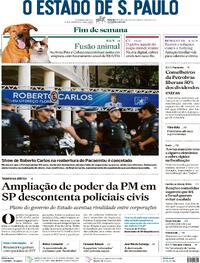 Capa do jornal Estadão 20/04/2024