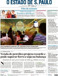 Capa do jornal Estadão 21/01/2024