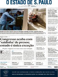 Capa do jornal Estadão 21/03/2024