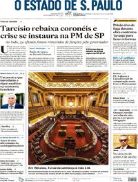 Capa do jornal Estadão 22/02/2024
