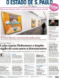 Capa do jornal Estadão 22/03/2024
