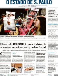 Capa do jornal Estadão 23/01/2024